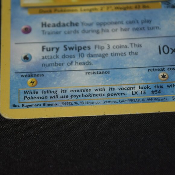 Psyduck 53/62 1st Edition Fossil Set Pokemon Card, MP - Picture 15 of 16